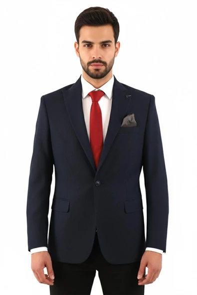 Slim Fit Erkek Tek Ceket ürün görseli 1
