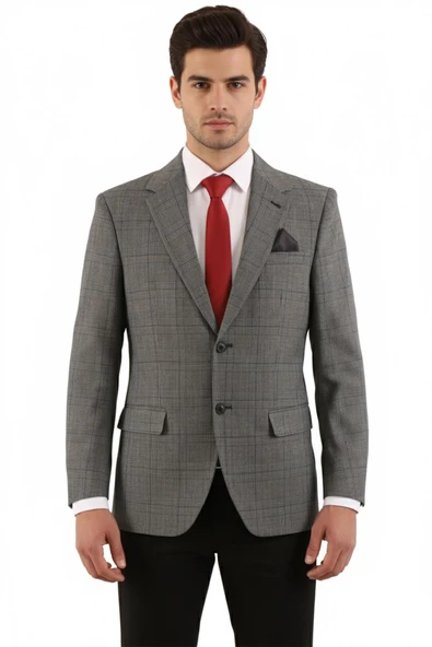 Regular Fit Erkek Tek Ceket - Resim 2