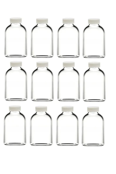 100 ml şeffaf cam mini ginger şişesi, 24 adet, detox şişesi, sızdırmaz kapaklı şişe, süs şişesi, kolonya şişesi, koku şişesi ürün görseli 1