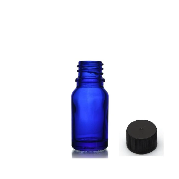 20ml mavi şişe düz kapaklı, 24 adet, cam şişe, esans şişesi, yağ şişesi, kozmetik şişesi ürün görseli 1