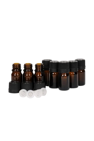 Spain 10 Adet 5 ml Medikal Kahverengi Kehribar(AMBER) Cam Şişe ( Içten Damlalıklı 5 Cc ) ürün görseli 1