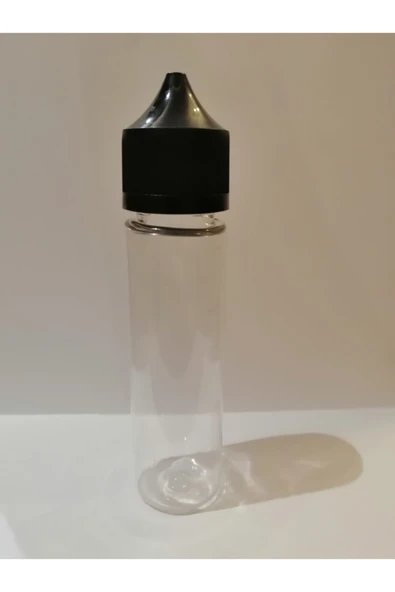 60ml Şeffaf Gorilla Şişe Beyaz Kapak,plastik Şişe,boş Şişe,likit Şişesi,50 Adet ürün görseli 1