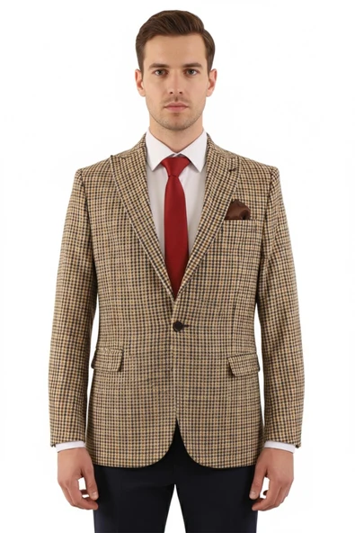 Slim Fit Erkek Tek Ceket ürün görseli 1
