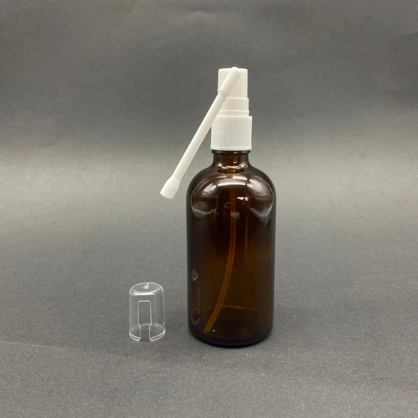 100ml kahverengi Ağız spreyli Şişe, 12 Adet, Oral Sprey, Ecza şişesi, Boş Cam şişe ürün görseli 1