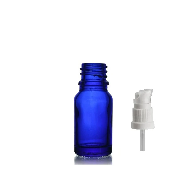 10ml mavi cam serum pompalı şişe, 24 adet, pompalı şişe, medikal şişe, cam şişe, ürün görseli 1