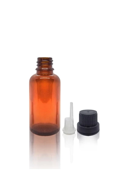 30 Cc Içten Damlalıklı Amber Şişe - 10 Adet ürün görseli 1