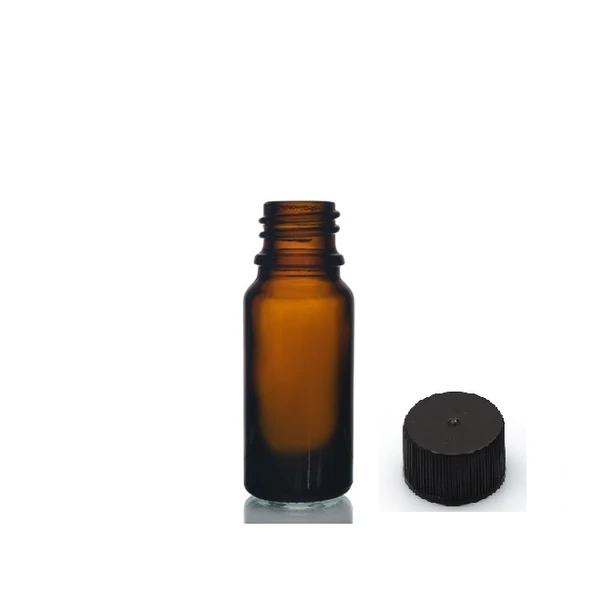 20ml kahverengi şişe düz kapaklı, 24 adet, cam şişe, esans şişesi, yağ şişesi, kozmetik şişesi ürün görseli 1