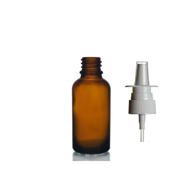 30ml kahverengi cam şişe, Burun spreyi, 24 adet Nazal Spreyli, Ecza şişesi, İlaç Şişesi ürün görseli 1