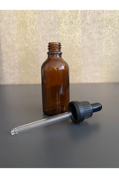 50ml kahverengi cam damlalıklı 100 adet, Siyah Kapak, Ecza şişesi, Damlalıklı şişe, propolis şişesi, damlatmalı şişe, saç serum şişesi, ecza şişesi ürün görseli 1