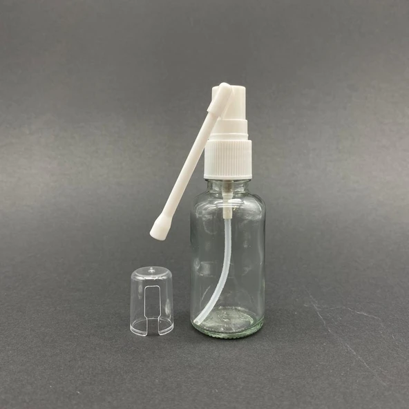 30ml şeffaf Ağız spreyli Şişe, 24 Adet, Oral Sprey, Ecza şişesi, Boş Cam şişe ürün görseli 1