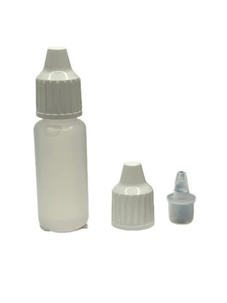 10ml PE aseton şişesi, 12 adet, plastik damlacıklı şişe, damlatmalı şişe ürün görseli 1