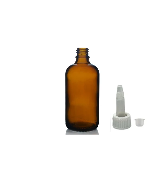 50ml kahverengi cam şişe getamisin kapak, 24 adet, plastik üstten damlalıklı şişe, damlatmalı şişe, damlatıcı şişe ürün görseli 1