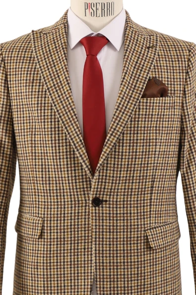Slim Fit Erkek Tek Ceket - Resim 4