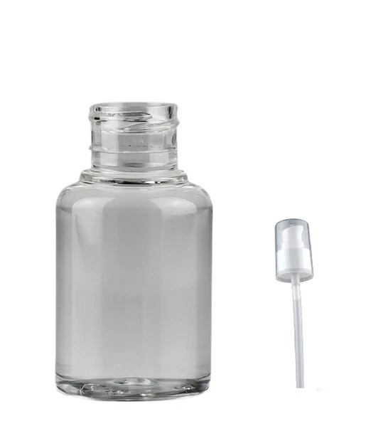 60ml plastik şeffaf serum pompalı şişe, 12 adet, serum şişesi, pompalı şişe, medikal şişe, kozmetik şişesi, plastik şişe ürün görseli 1