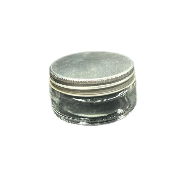 50ml şeffaf cam krem kavanozu gold kapaklı, 24 adet, kozmetik kavanoz,krem kavanozu, cam kavanoz ürün görseli 1