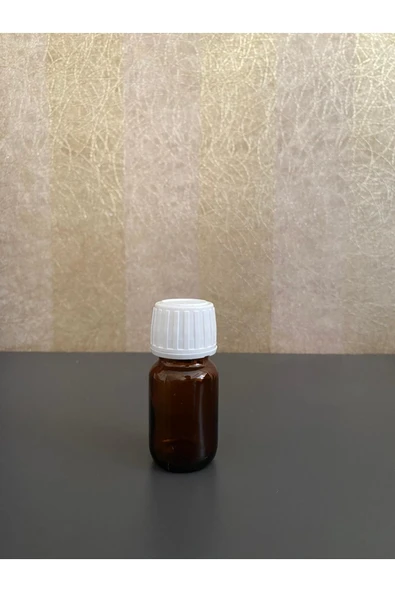 20ml kahverengi cam ecza şişesi kilitli kapaklı, beyaz kapak, 48 adet, ecza şişesi, cam şişe, amber şişe,kozmetik şişe ürün görseli 1