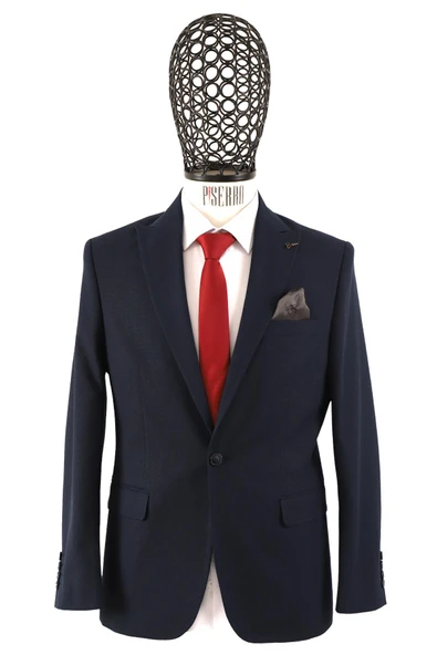 Slim Fit Erkek Tek Ceket - Resim 3
