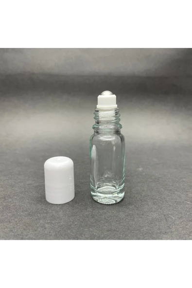 10ml şeffaf cam şişe roll-on şişe, 80 adet, bilye başlıklı şişe, cam şişe, roll-on şişesi ürün görseli 1