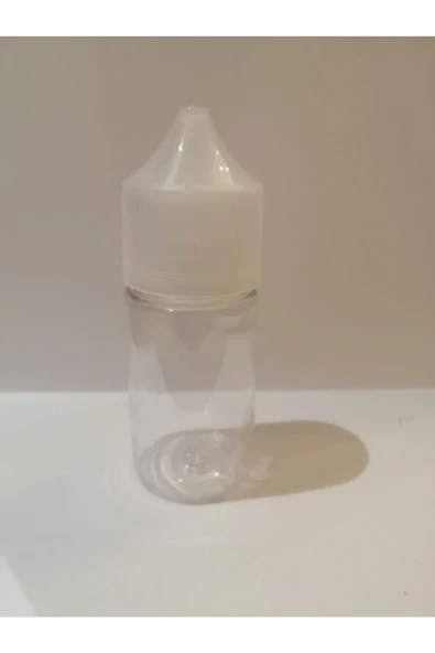 30ml Şeffaf Gorilla Şişe Beyaz Kapak, Plastik Şişe, Boş Şişe, Likit Şişesi, 50 Adet ürün görseli 1