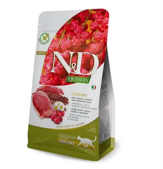 N&D Quinoa Urinary İdrar Yolu Destekleyici Ördekli Kedi Maması 1.5 Kg ürün görseli 1