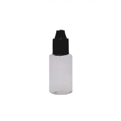 30ml pet şeffaf likit şişesi siyah kapaklı şişe, 12 adet, plastik şişe, likit şişesi, sıkıma uygun yumuşak şişe, şeffaf şişe ürün görseli 1