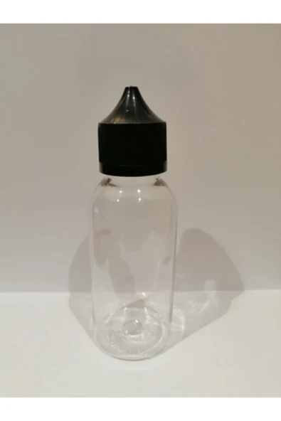 100ml Şeffaf Gorilla Şişe Beyaz Kapak, Plastik Şişe, Boş Şişe, Likit Şişesi, 50 Adet ürün görseli 1