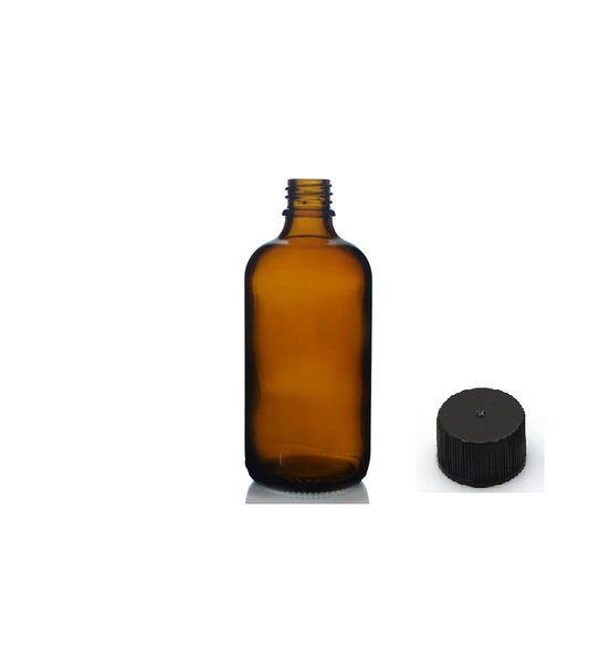 50ml kahverengi cam şişe düz kapaklı, 12 adet, cam şişe, esans şişesi, yağ şişesi, kozmetik şişesi ürün görseli 1