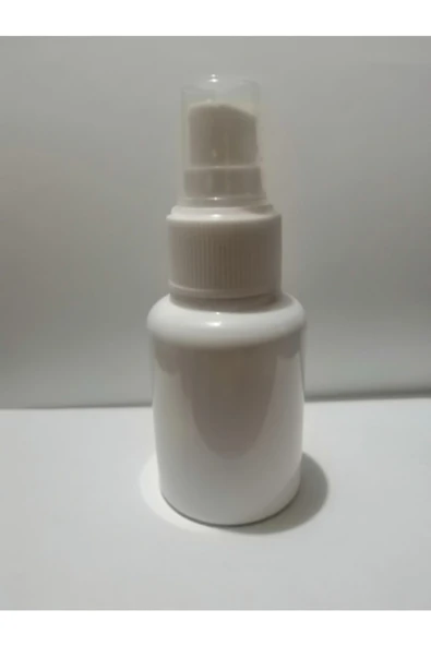 60ml Beyaz Mat Tombul Plastik Şişe+sprey Başlık,dezenfektan Şişesi,medikal Şişe,boş Şişe,50 Adet ürün görseli 1