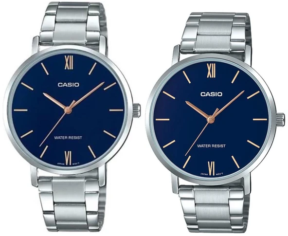 Casio MTP-LTP-VT01D-2BUDF Çift Kol Saati (Kadın-Erkek) ürün görseli 1