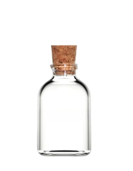 50ml penisilin şişe mantar kapaklı,24 adet, şeffaf şişe, mantar tıpalı şişe, süs şişesi, hediyelik şişe, organizasyon şişesi, şeker şişesi ürün görseli 1