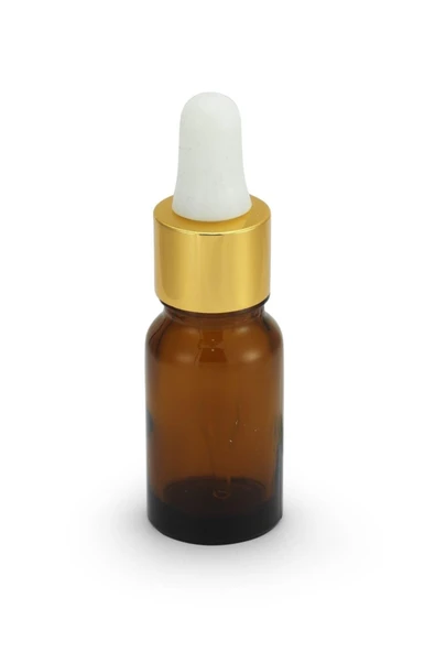20ml kahverengi cam damlalıklı şişe, 100 adet,Gold Kapak Beyaz Emzik, Ecza şişesi, Damlalıklı şişe, propolis şişesi, damlatmalı şişe, saç serum şişesi, ecza şişesi ürün görseli 1