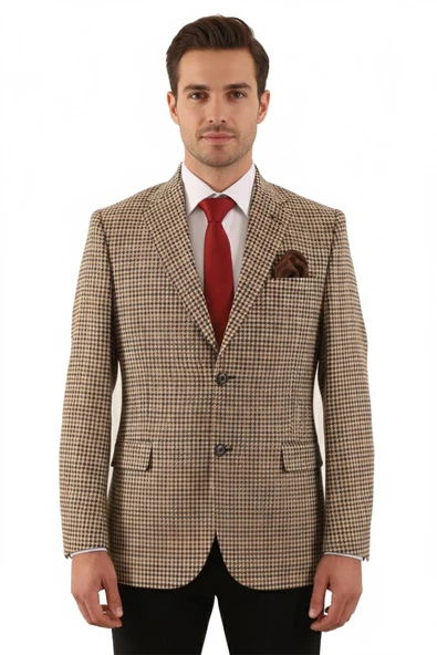 Slim Fit Erkek Tek Ceket - Resim 2