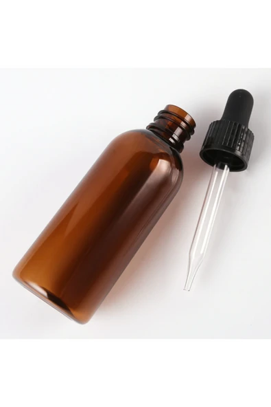 100ml kahverengi cam damlalıklı, 10 adet, Siyah Kapak, Ecza şişesi, Damlalıklı şişe, propolis şişesi, damlatmalı şişe, saç serum şişesi, ecza şişesi ürün görseli 1