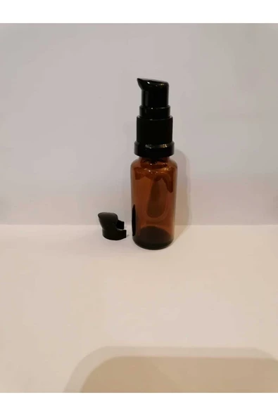 20cc 50 Adet Kahverengi Serum Pompalı Şişe Boş Şişe Medikal Şişe Emniyet Kapaklı ürün görseli 1