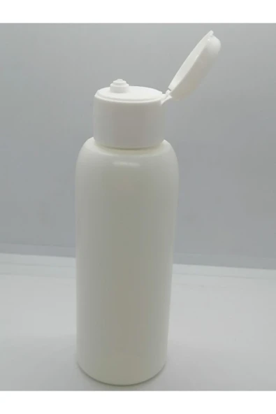 100ml Beyaz Mat Plastik Şişe Filiptop Kapak,boş Şişe, Açmalı Kapak Şişe, Beyaz Şişe,50 Adet ürün görseli 1