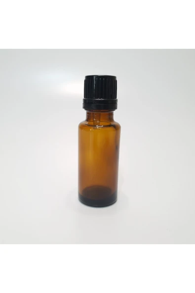 20ml kahverengi cam içten damlalıklı şişe siyah kapak, 240 adet (1 koli), damlalıklı şişe, damlatmalı şişe ürün görseli 1