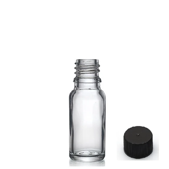 20ml şeffaf şişe düz kapaklı, 12 adet, cam şişe, esans şişesi, yağ şişesi, kozmetik şişesi ürün görseli 1