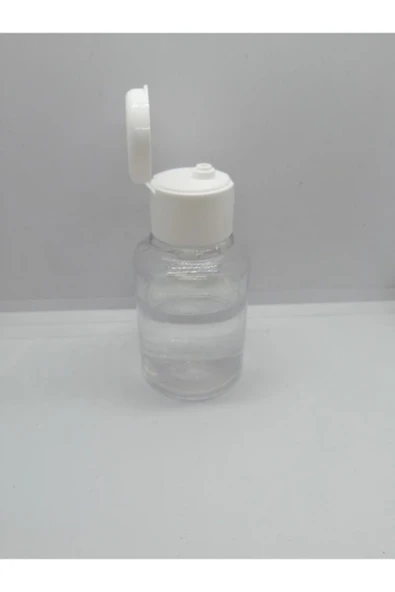 Şeffaf Plastik Şişe 100ml, fliptop kapak, 100 Adet ürün görseli 1