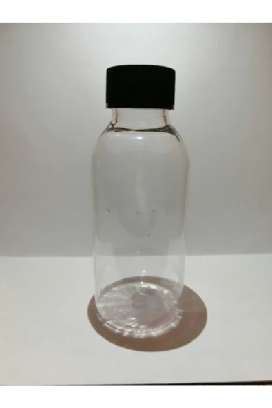 100ml Şeffaf Plastik Şişe+siyah Düz Kapak,boş Şişe,medikal Şişe,100 Adet ürün görseli 1