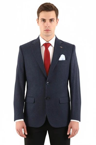 Slim Fit Erkek Tek Ceket - Resim 2