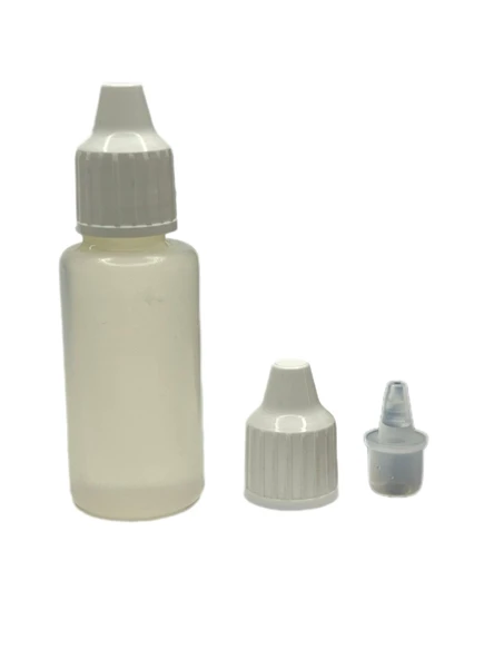 20ml PE aseton şişesi, 24 adet, plastik damlacıklı şişe, damlatmalı şişe ürün görseli 1