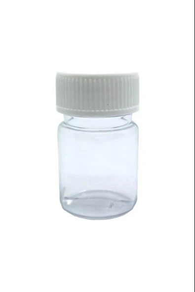 60ml plastik şeffaf plastik düz kapaklı şişe, 12 adet, plastik şişe, esans şişesi, medikal şişe, kozmetik şişe, ecza şişesi ürün görseli 1