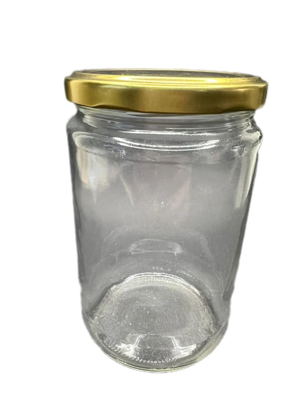 1000cc (1 KG) şeffaf cam konserve kavanozu gold kapaklı , 20 adet, cam kavanoz, konserve kavanozu, reçel kavanozu, bal kavanozu, saklama kavanozu ürün görseli 1