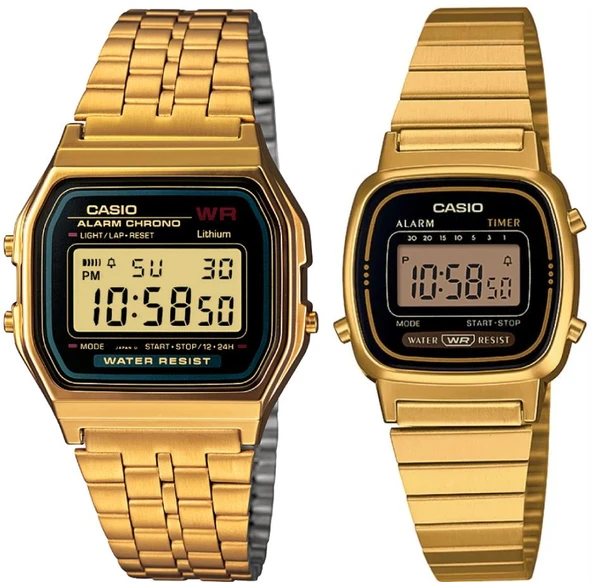 Casio A159WGEA-1DF-LA670WGA-1DF Retro Çift Kol Saati (Kadın-Erkek) ürün görseli 1