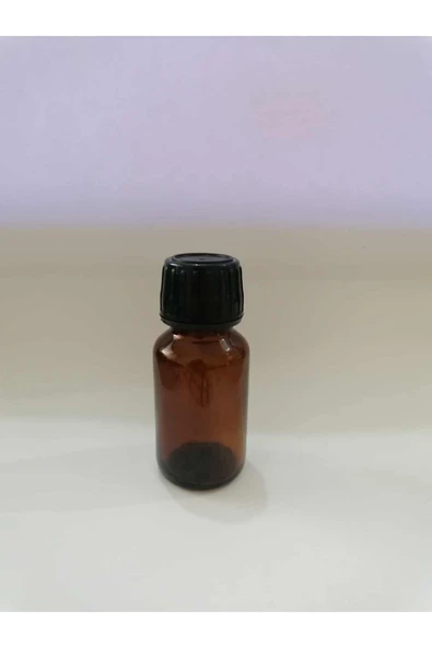 Cam Şişe 30 Ml Ve Plastik Siyah Kapak 25 Adet ürün görseli 1