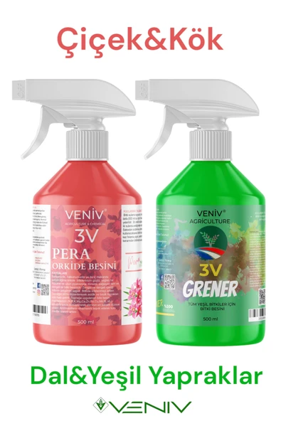 Pera & Grener Bitki Besin Seti – Kök, Dal, Çiçek & Genel Besin Desteği (500 ML X 2) ürün görseli 1