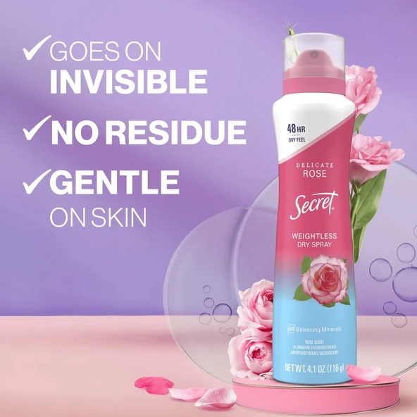Secret Delicate Rose Deodorant Sprey 116 GR - Resim 2