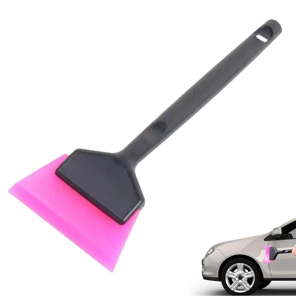 Mini Saplı Silikon Çekçek Ragle Cam Filmi Çekme Uygulama Aparatı 6x16cm Siyah Pembe ürün görseli 1