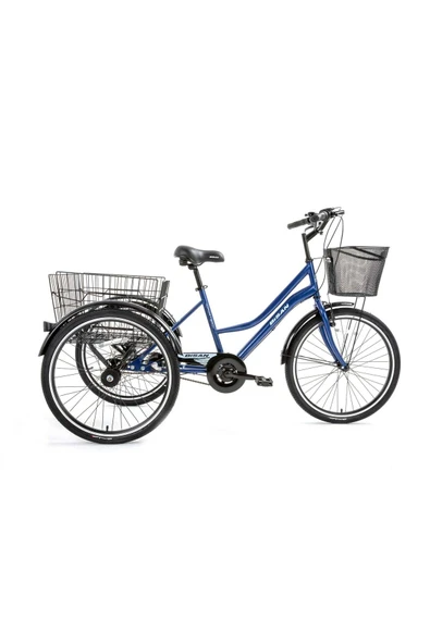 Bisan PORTER HİZMET BİSİKLETİ 44 CM V - ROLLER FREN 3 VİTES 24 JANT LACİVERT BEYAZ ürün görseli 1