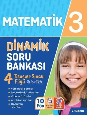 TUDEM YAYINLARI 3. Sınıf Matematik Dinamik Soru Bankası ürün görseli 1